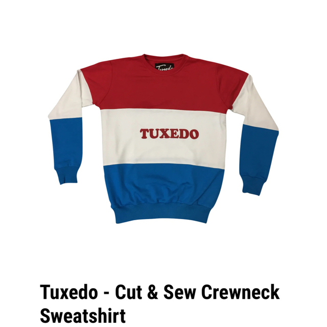 【Tuxedo】Cut & Sew Crewneck Sweatshirt