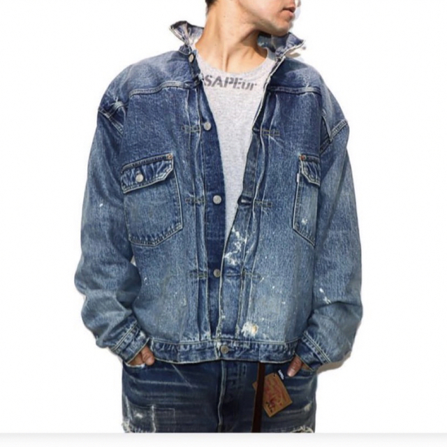 サプール　デニムジャケット　L メンズのジャケット/アウター(Gジャン/デニムジャケット)の商品写真