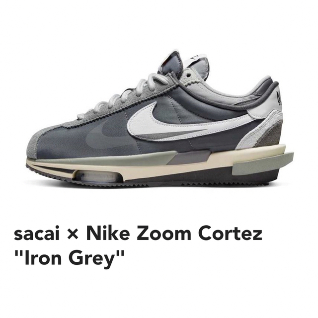 NIKE(ナイキ)のsacai × Nike Zoom Cortez  Grey 27cm  メンズの靴/シューズ(スニーカー)の商品写真