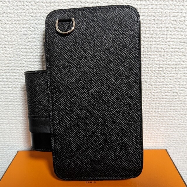 Hermes(エルメス)の【HERMES】エルメス スマホポシェット エルメスウェイ ブラック スマホ/家電/カメラのスマホアクセサリー(モバイルケース/カバー)の商品写真