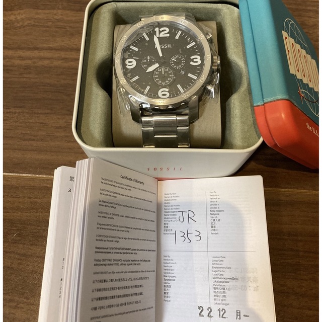 フォッシル JR1353 クロノグラフ ステンレス クォーツ メンズ腕時計