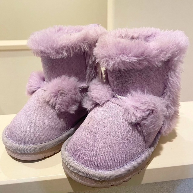 小物などお買い得な福袋 メゾピアノ ムートンブーツ16㎝ パープル