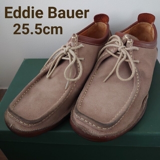 エディーバウアー(Eddie Bauer)の【汚れあり】 Eddie Bauer スエード シューズ 25.5cm ベージュ(デッキシューズ)