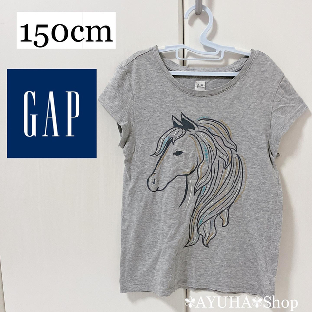 GAP(ギャップ)のGAP トップス 150 女の子 グレー 半袖Tシャツ 春夏 子供服 キッズ/ベビー/マタニティのキッズ服女の子用(90cm~)(Tシャツ/カットソー)の商品写真