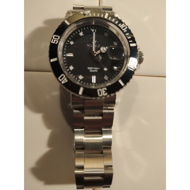 新品/RELAX リラックス 王冠ロゴ サブマリーナ 黒/黒 所ジョージ仕様‼ メンズの時計(腕時計(アナログ))の商品写真