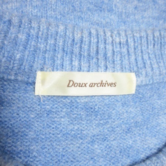 ドゥアルシーヴ doux archivesラクーンブレンドニットセーターFサイズ