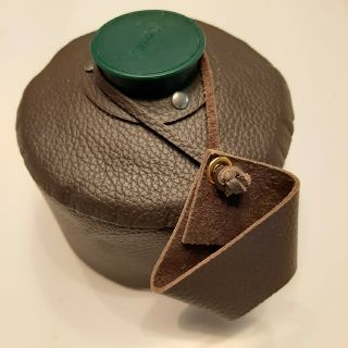 ハンドメイド　牛革OD缶カバー　焦げ茶(ライト/ランタン)