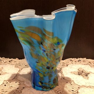 未使用美品☆ CRANE GLASS M.G.K  花瓶　昭和　レトロ(花瓶)