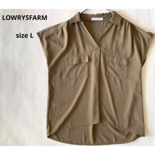 ローリーズファーム(LOWRYS FARM)のLOWRYSFARM カーキノースリーブブラウス(カットソー(半袖/袖なし))