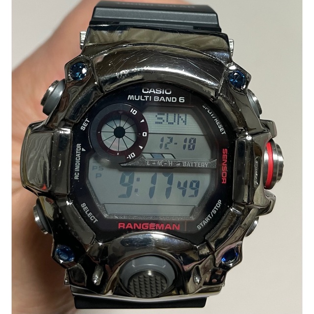 G-SHOCK(ジーショック)のカシオレンジマン カスタムベゼルシルバー925 メンズの時計(腕時計(デジタル))の商品写真