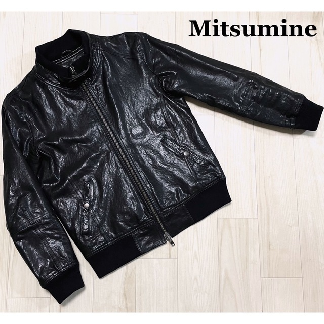 used】MITSUMINE ミツミネ レザージャケット ラムレザー ブラック