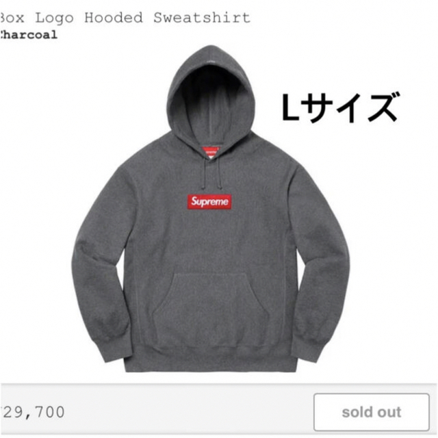 supreme box log hooded sweatshirt Lサイズ