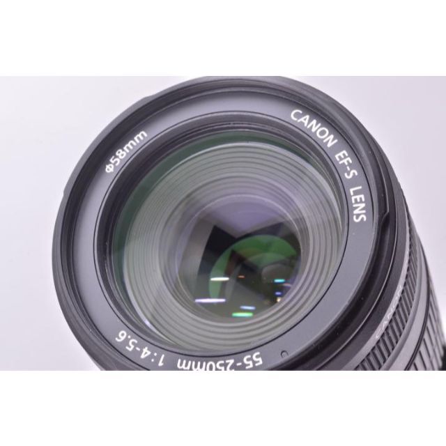 Canon(キヤノン)のCanon【感動の望遠】キヤノン　EF-S55-250mmIS　一眼レフ　レンズ スマホ/家電/カメラのカメラ(レンズ(ズーム))の商品写真