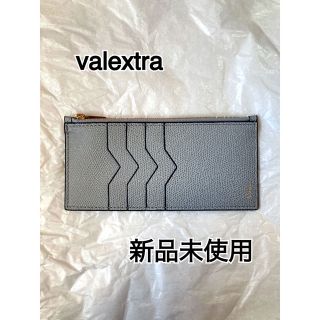 ヴァレクストラ(Valextra)の【新品未使用】【VALEXTRA】フラグメントケース グレー シボ革 牛革(コインケース)