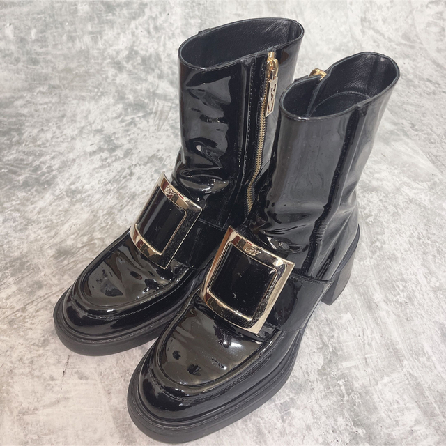 衝撃特価 【美麗品】ロジェヴィヴィエ - VIVIER ROGER ブーツ ブラック