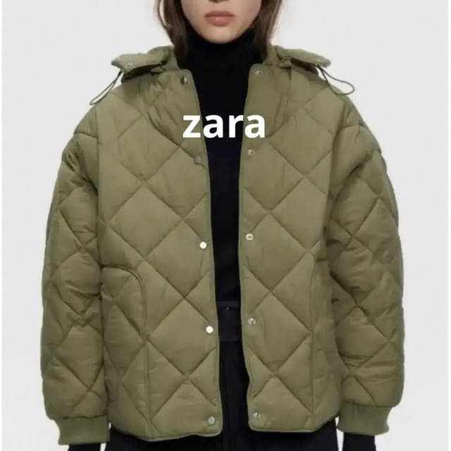 ZARA(ザラ)のZARA ザラ M フードキルティングジャケット　アウター レディースのジャケット/アウター(その他)の商品写真