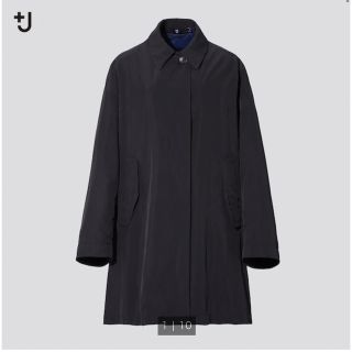 ユニクロ(UNIQLO)の未使用　UNIQLO +J オーバーサイズライトコート　ブラック　M(ナイロンジャケット)