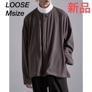 新品未着用タグ付　春秋向け　LOOSE  カーディガンジャケット　ユニセックスM(ノーカラージャケット)