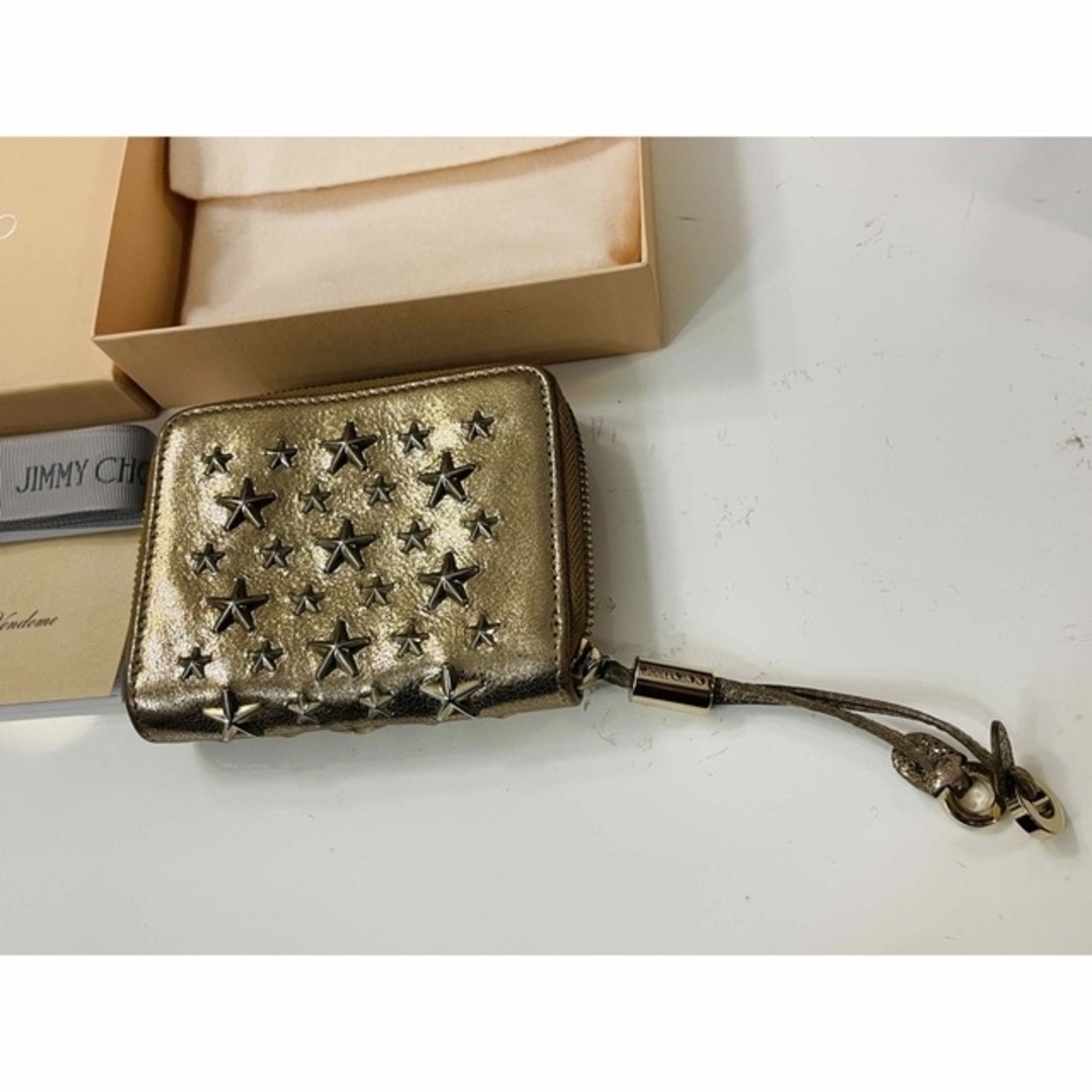 JIMMY CHOO - ジミーチュウ 星 スタッズ 財布 ゴールド キラキラ JIMMY CHOO - ジミーチュウ 星 スタッズ 財布 ゴールド キラキラ
