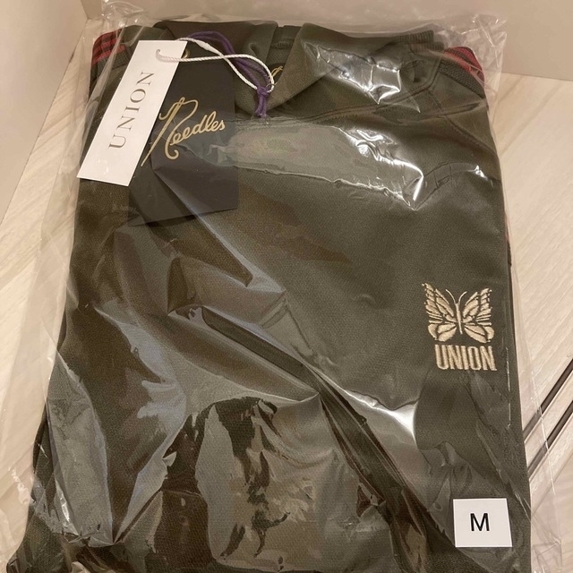 Mサイズ NEEDLES × UNION TRACK HOODIE OLIVE 【特別訳あり特価