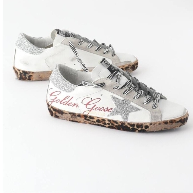 GOLDEN GOOSE SUPER-STAR HEEL LEOPARD