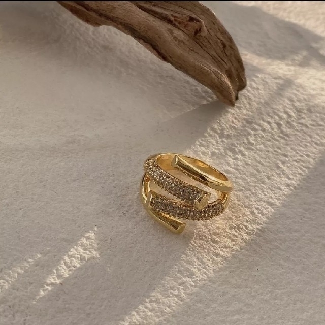 silveX451 リング レディース 指輪 ハワイアンジュエリー ゴールド フリーサイズ