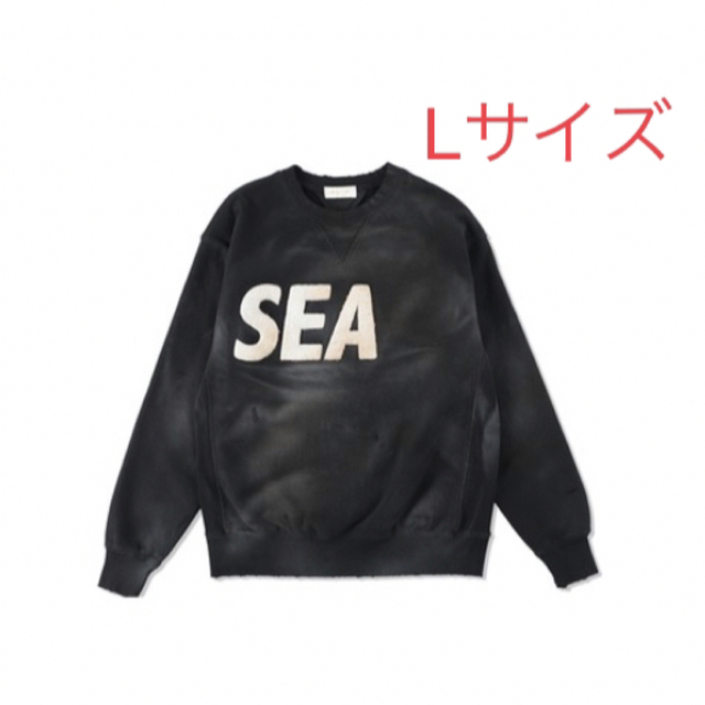 【Lサイズ】WIND AND SEA Damaged Crew neck