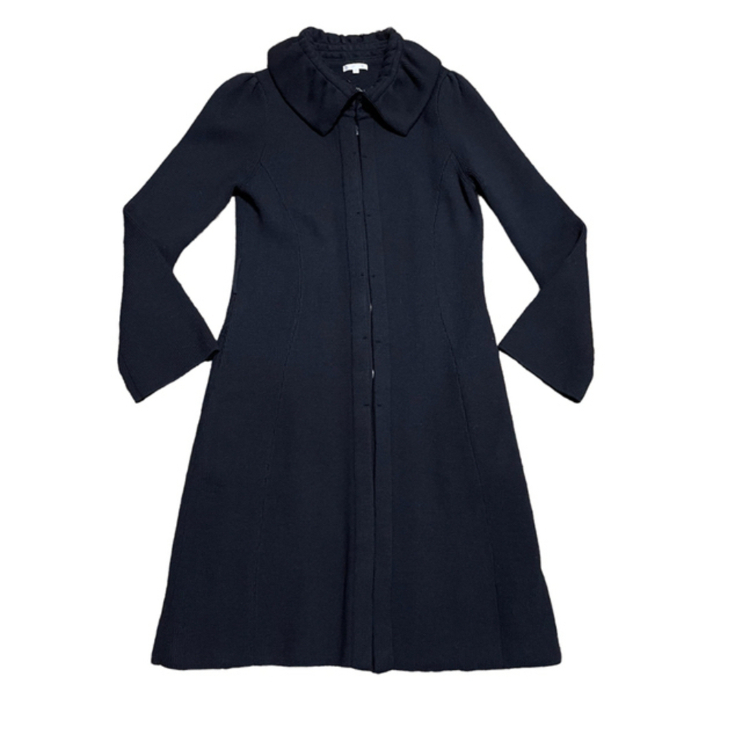 超美品◇TO BE CHIC◇たっぷりフォックスファー♡ニットコート◇ベルト