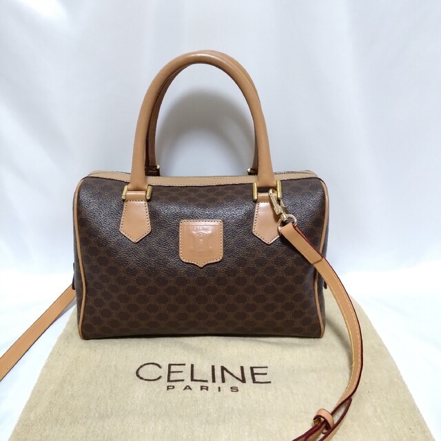 世界的に有名な celine - 美品 CELINE マカダム柄 ミニハンドバッグ