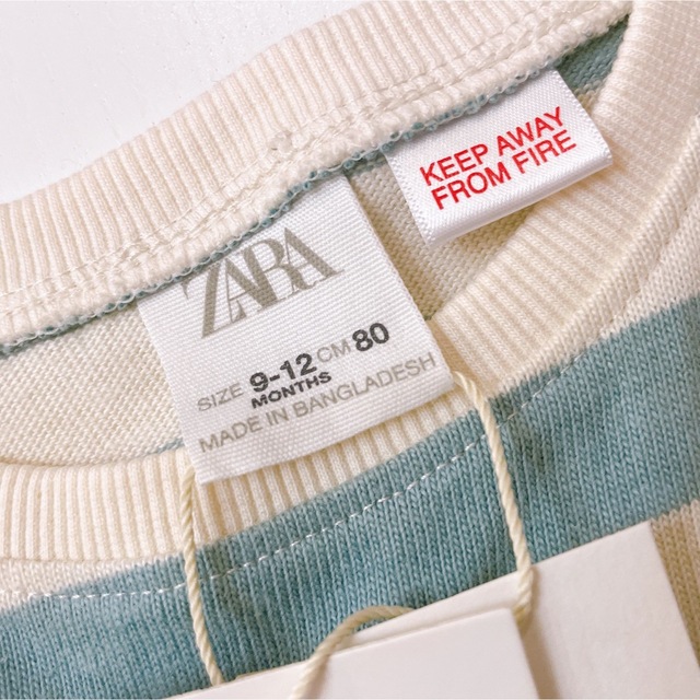 ZARA KIDS(ザラキッズ)のZARA baby ボーダーロンT 新品未使用 キッズ/ベビー/マタニティのベビー服(~85cm)(Ｔシャツ)の商品写真
