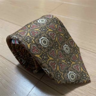 スーツカンパニー(THE SUIT COMPANY)のスーツカンパニー 小紋柄ネクタイ リネン素材　新品(ネクタイ)