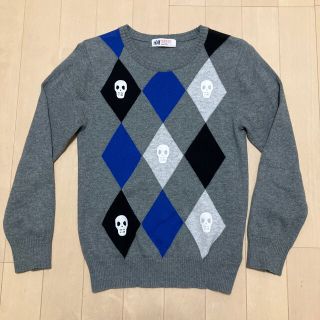 エイチアンドエム(H&M)のH&M スカル柄セーター 122/128(ニット)