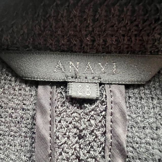 ANAYI(アナイ)の【美品】ANAYI セットアップ ジャケット スカート ブラック メッシュ 38 レディースのフォーマル/ドレス(スーツ)の商品写真