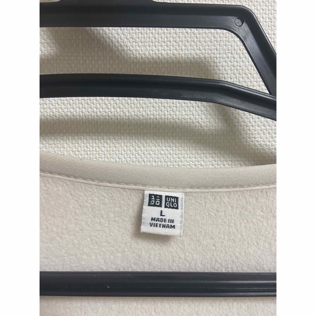 UNIQLO(ユニクロ)のユニクロ　ボアフリースクルーネックカーディガン　Ｌ レディースのジャケット/アウター(ブルゾン)の商品写真
