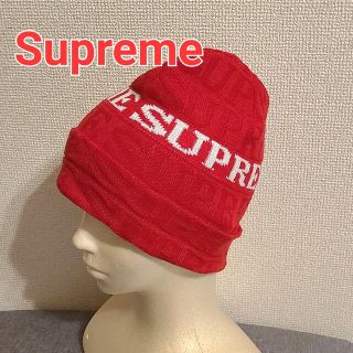 シュプリーム(Supreme)のSupremeシュプリーム14AW Jacguard  Logo Beanie(ニット帽/ビーニー)