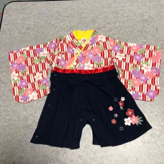 アカチャンホンポ(アカチャンホンポ)の袴ロンパース　(袴オール)女の子　60 美品(和服/着物)