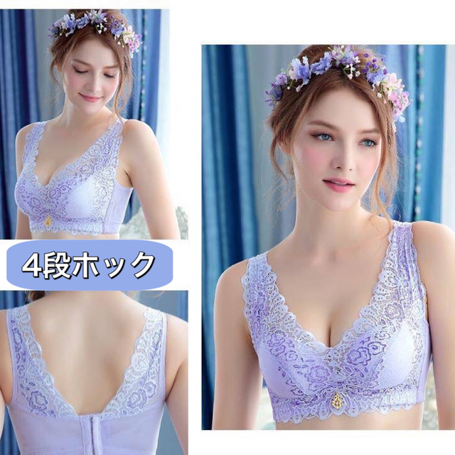 水色 ノンワイヤー ブラジャー ショーツ 38 D75 A85 B85 C80  レディースの下着/アンダーウェア(ブラ&ショーツセット)の商品写真