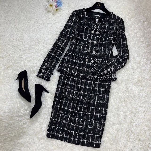 希少♡極美品♡ココボタン♡CHANEL シャネル ツイード セットアップ スーツ