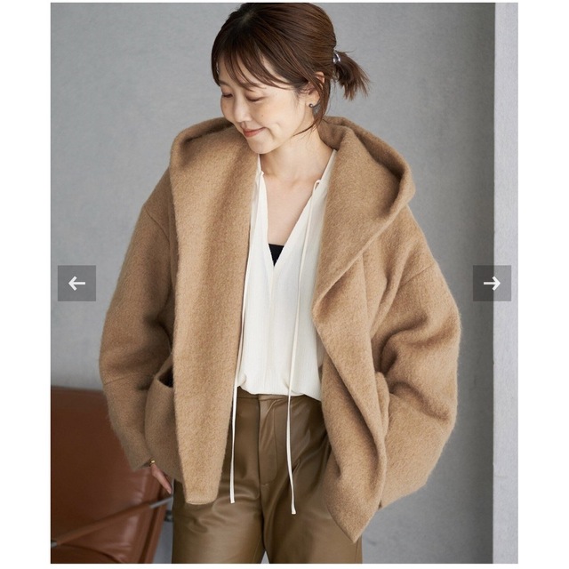 Plage(プラージュ)の【新品未使用】plage Shaggy Hoodie コート レディースのジャケット/アウター(ムートンコート)の商品写真