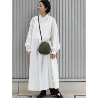 【美品】イレーヴ YLEVE ブルー シャツワンピース ゆったり ロング丈