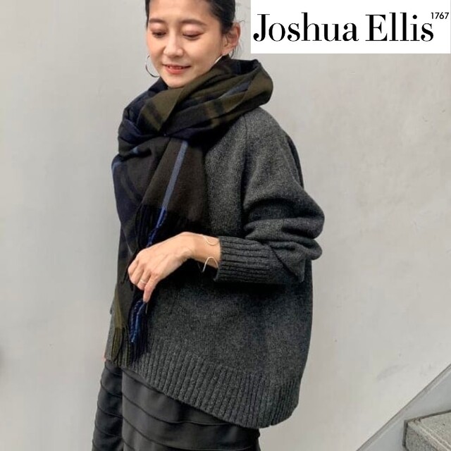 新品□Joshua Ellis カシミヤストール ジョシュアエリス オリーブ