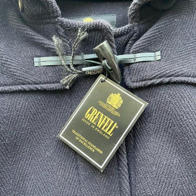イギリス製【サイズ XL相当】グレンフェル　ロングダッフルコート　ヘリンボーン GRENFELLグレンフェル✴︎英国製高級ヘリンボーンダッフルコート