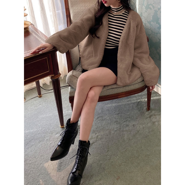 GRL - ノーカラーファーコートの通販 by コナン|グレイルならラクマ GRL - ノーカラーファーコートの通販 by コナン|グレイルならラクマ