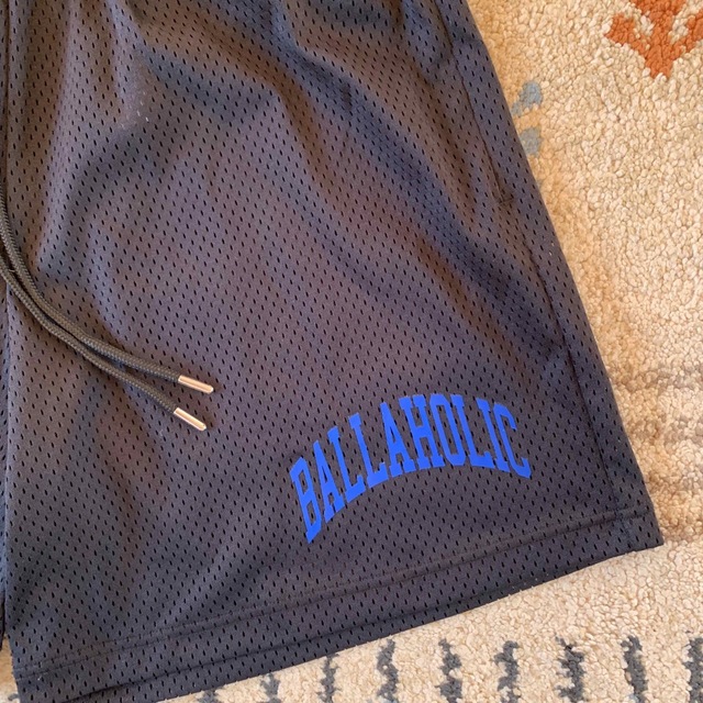 ballaholic(ボーラホリック)のレア！ボーラホリック カレッジロゴメッシュジップショーツ　ブラック　L 新古品 メンズのパンツ(ショートパンツ)の商品写真