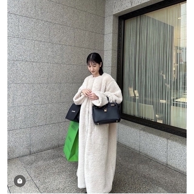 シャイニングゴールデン CLANE クラネ MIXFUR COCOON COAT | www