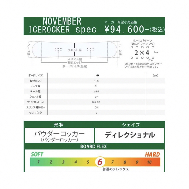 NOVEMBER(ノーベンバー)の21-22 NOVEMBER/ノベンバー ICE ROCKER  OGASAKA スポーツ/アウトドアのスノーボード(ボード)の商品写真