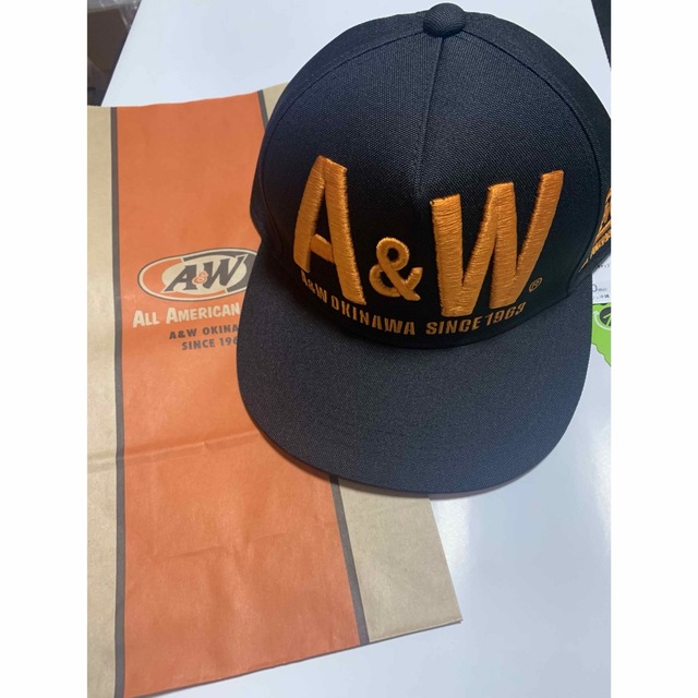 A&W沖縄 ビッグロゴキャップ 刺繍キャップ 2種セット（新品未使用品 