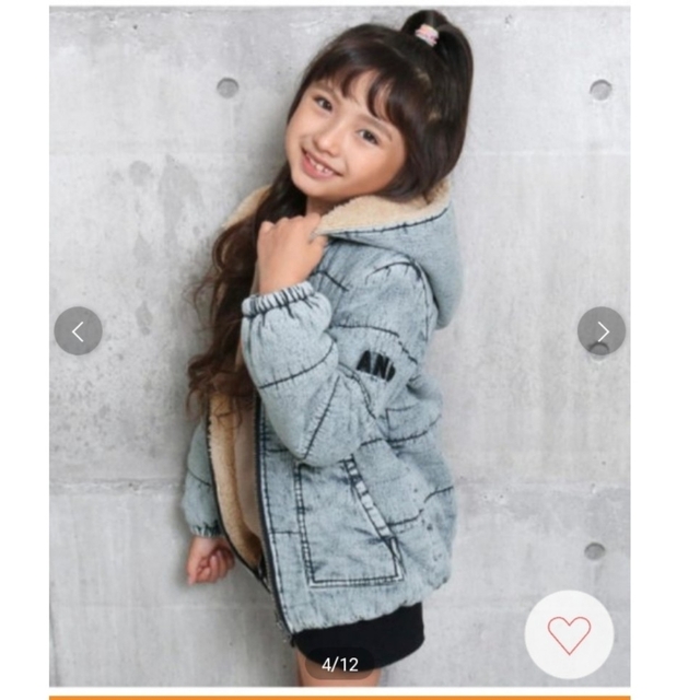 ANAP Kids ANAP ケミカルボアジャケット キッズ デニム ダウンの通販 by あやぴ デニムベスト ANAP kids 100 キッズ