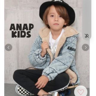 アナップキッズ(ANAP Kids)のANAP　ケミカルボアジャケット　キッズ　デニム　ダウン(ジャケット/上着)