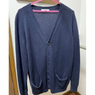 ユニクロ(UNIQLO)のユニクロ　ウール　カーディガン　ネイビー(カーディガン)